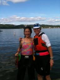 Swim across the lake